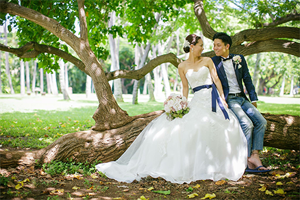 ネイビータキシードは様々なロケーション、シチュエーションに最適！