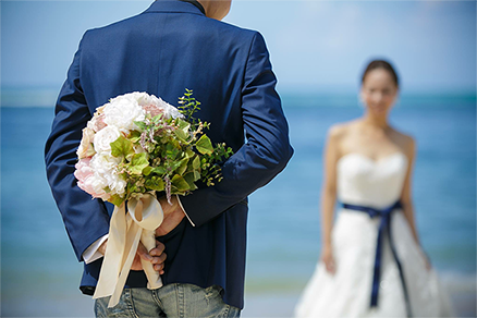 ネイビータキシードはウェディング後もずっと愛用いただけます。