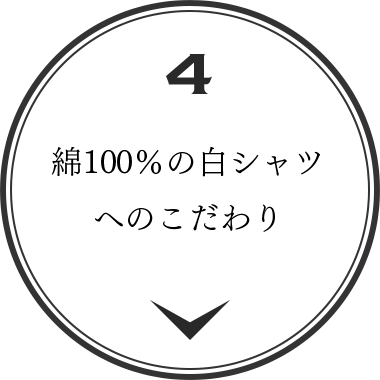 綿100％の白シャツへのこだわり