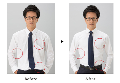 シルエットの差